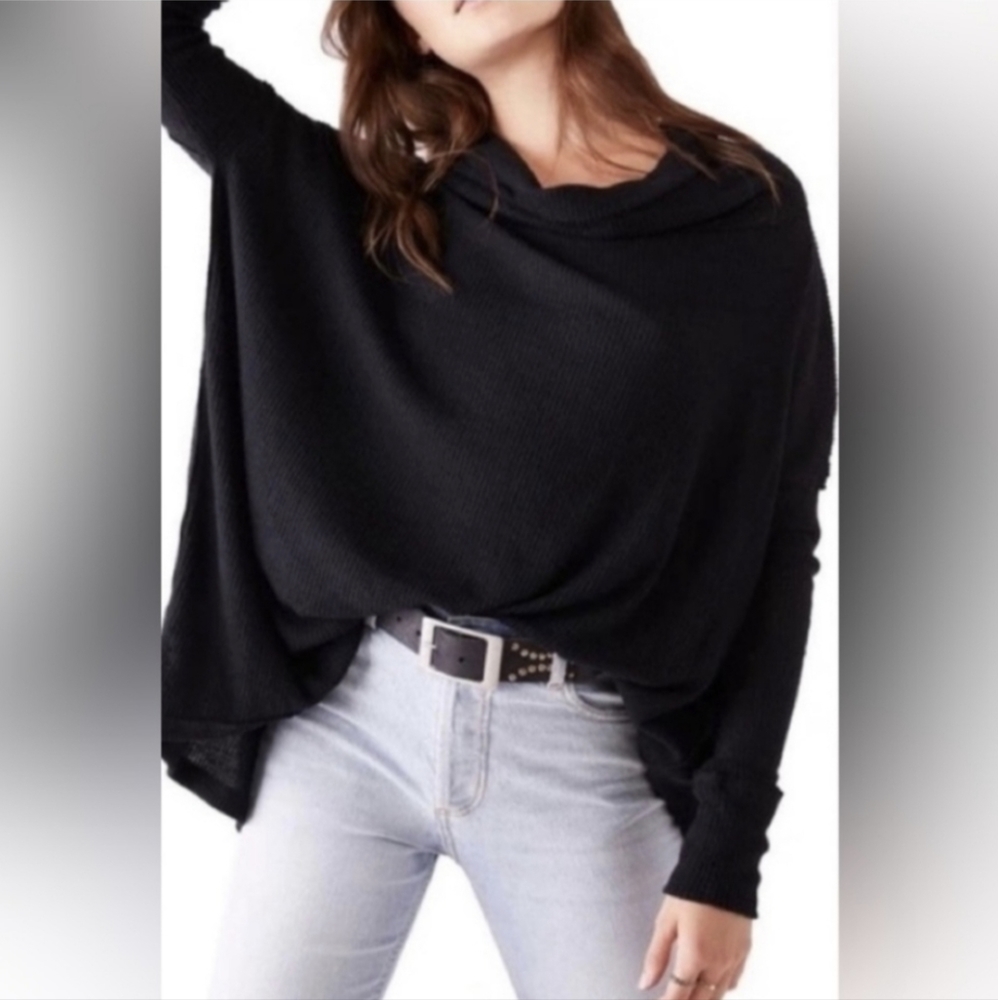 NWT Free People Juicy mock neck split back